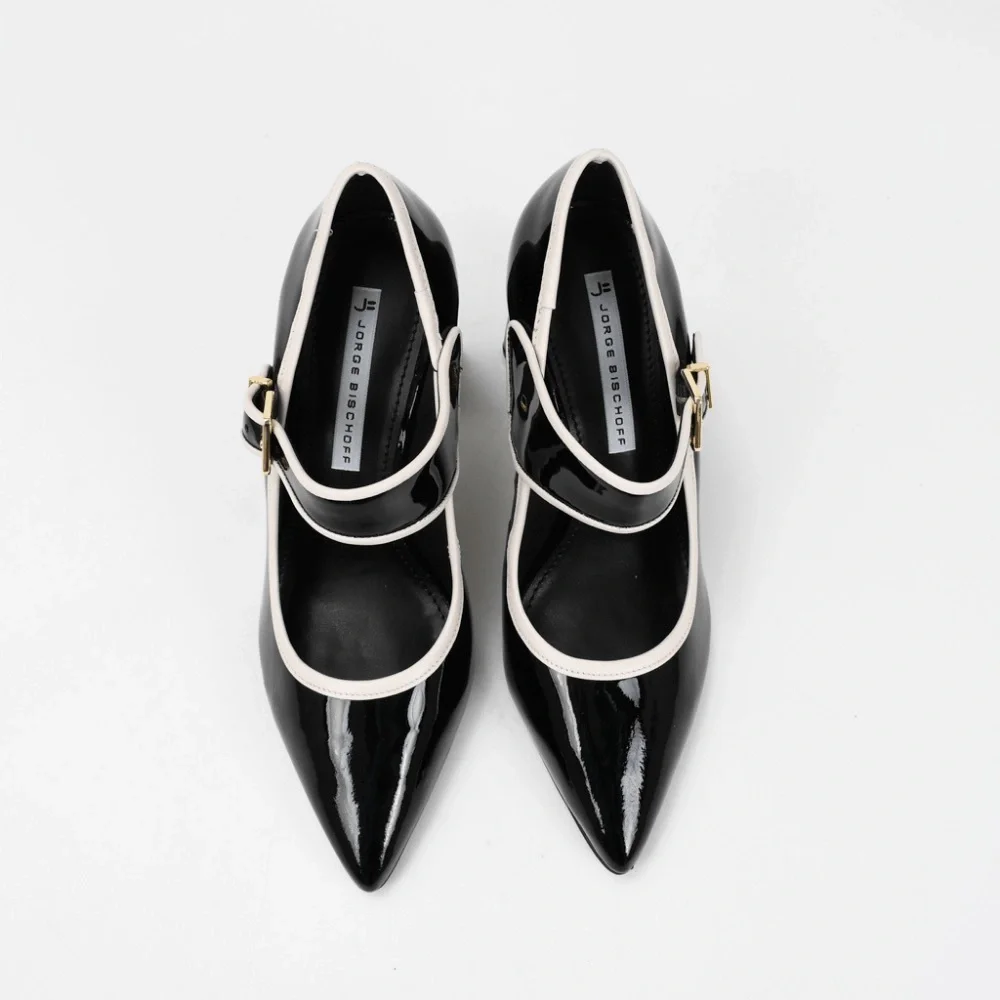 NWT Jorge Bischoff Black Patent Leather Mary Jane Pumps | BR Designer 🇧🇷 - Picture 7 of 9